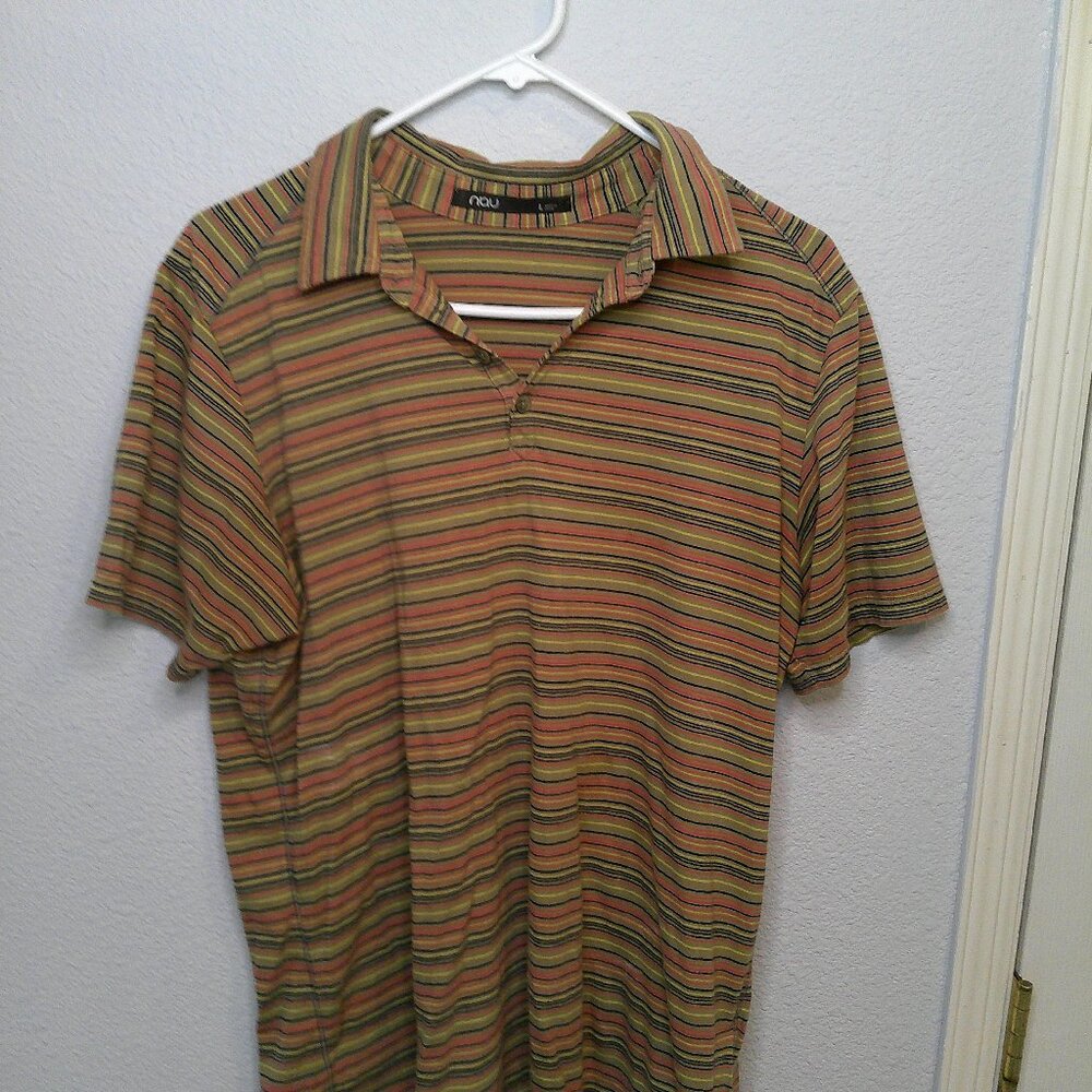 Nau Mens Dress shirt polo large